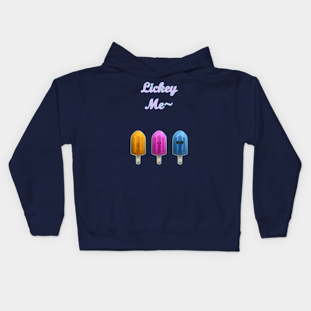 LickeyMe Ice Popsicle Kids Hoodie by LinYue